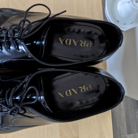 Prada Brushed leather derby shoes 9.5 - Picture 11 of 13